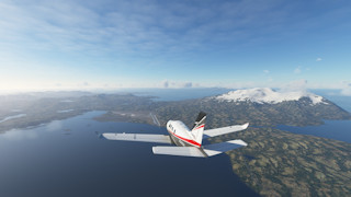 Flying over Adak (PADK) Alaska